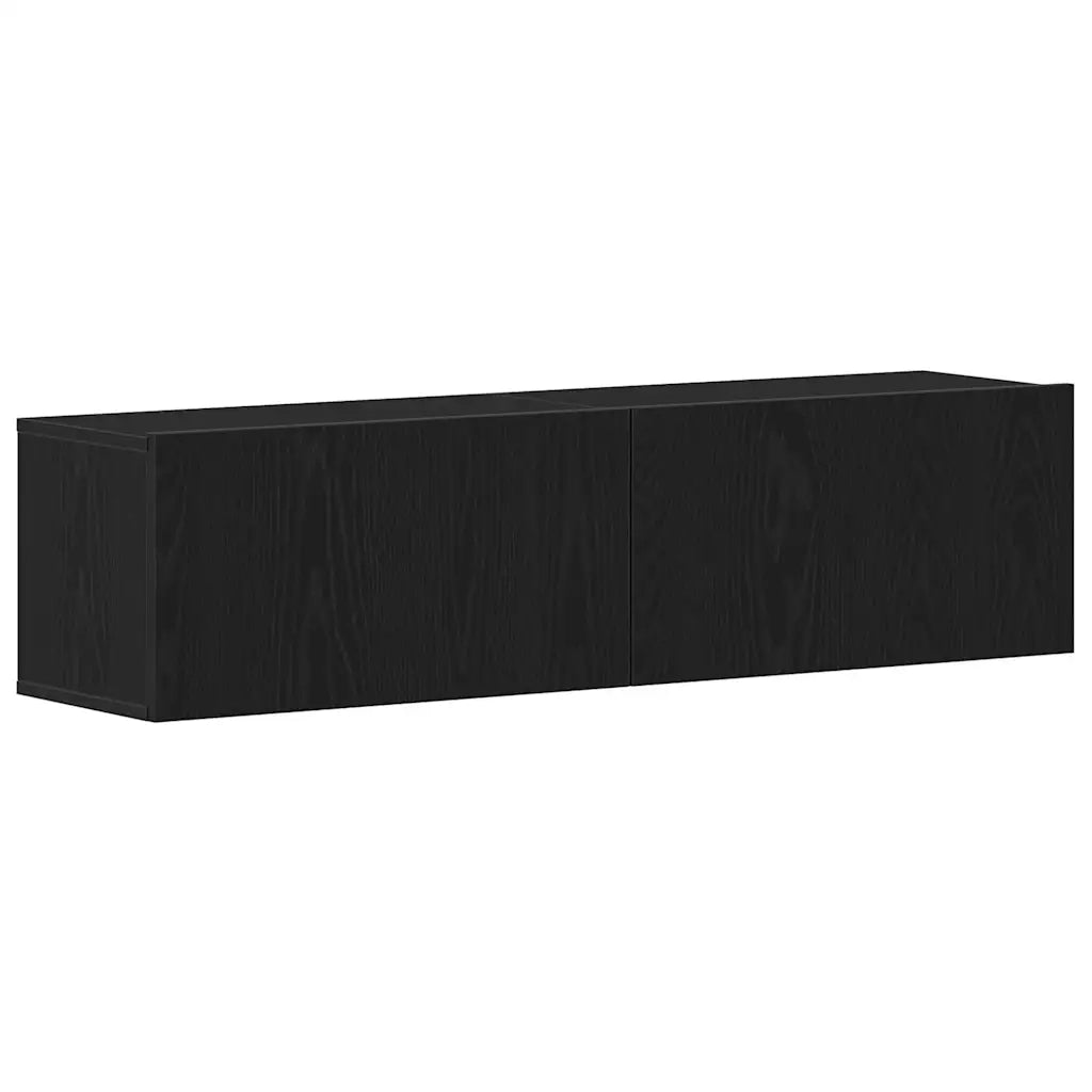 Mobile TV Rovere Nero 120x30x30,5 cm in Legno Multistrato 862011