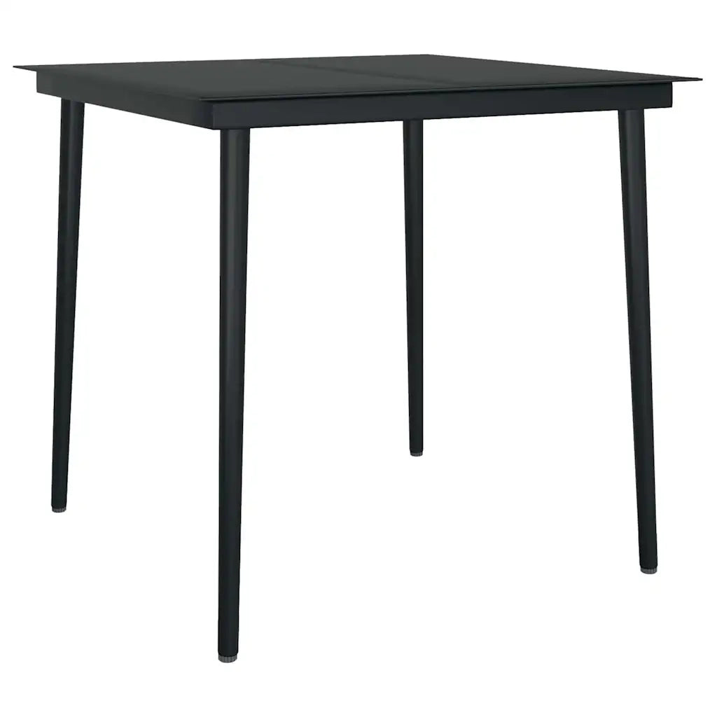 Set da Pranzo da Giardino 5pz con Cuscini Polyrattan Vetro 3334507