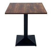 Tavolo da pranzo quadrato 70x70 con top in legno scuro - Clint - TQ10CLTW