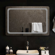 Specchio da bagno LED Trasparente 90 x 60 cm vetro temperato 42045840