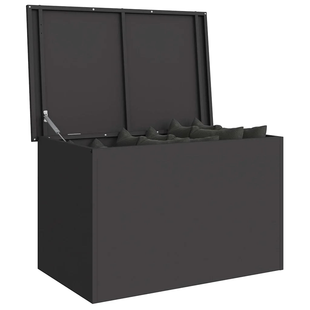 Scatola di Stoccaggio Esterno Nero 80 x 50,5 x 50 cm Acciaio CFW5394257