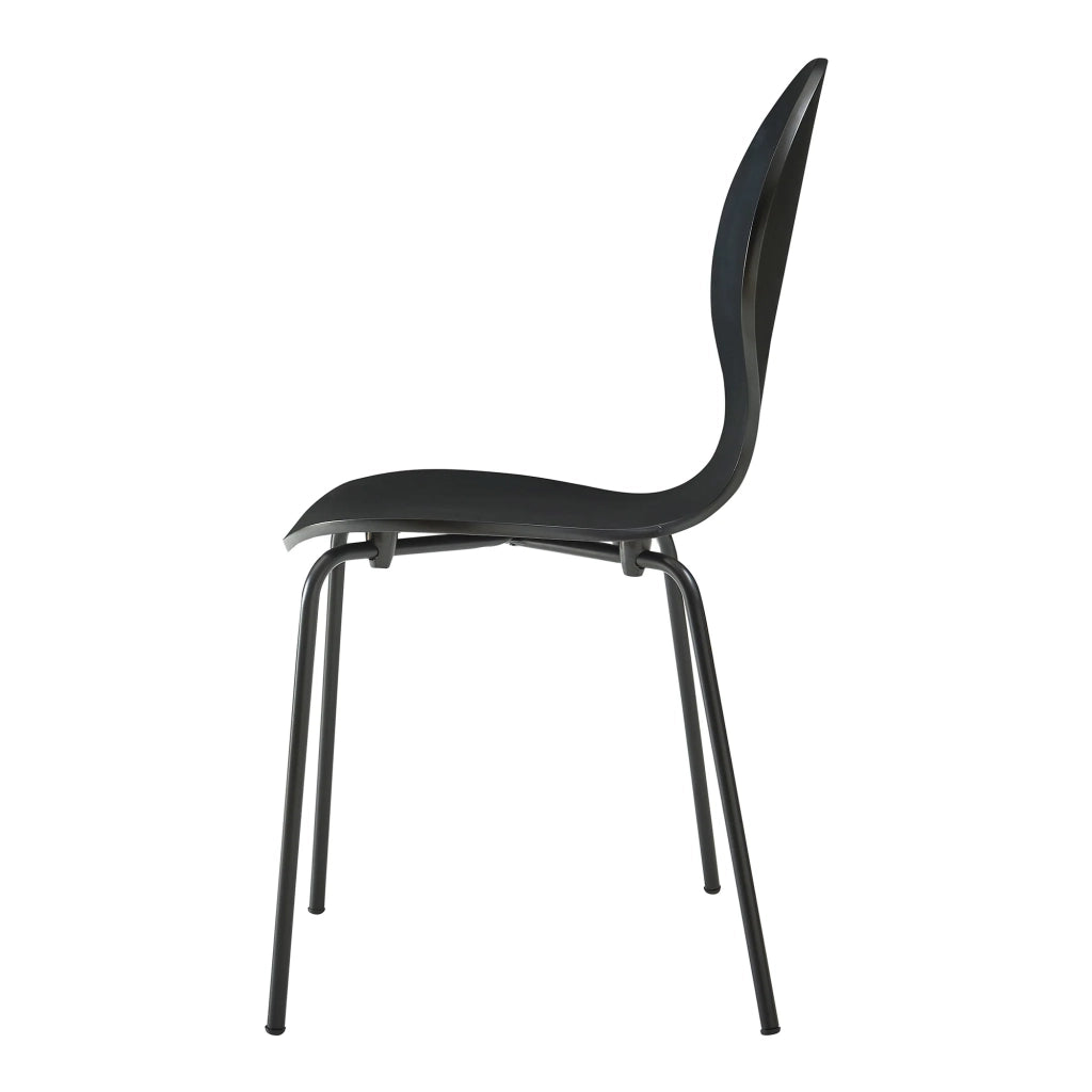 Set di 4 sedie da pranzo 85 x 48 x 50 cm design moderno robuste nere 03_0009820