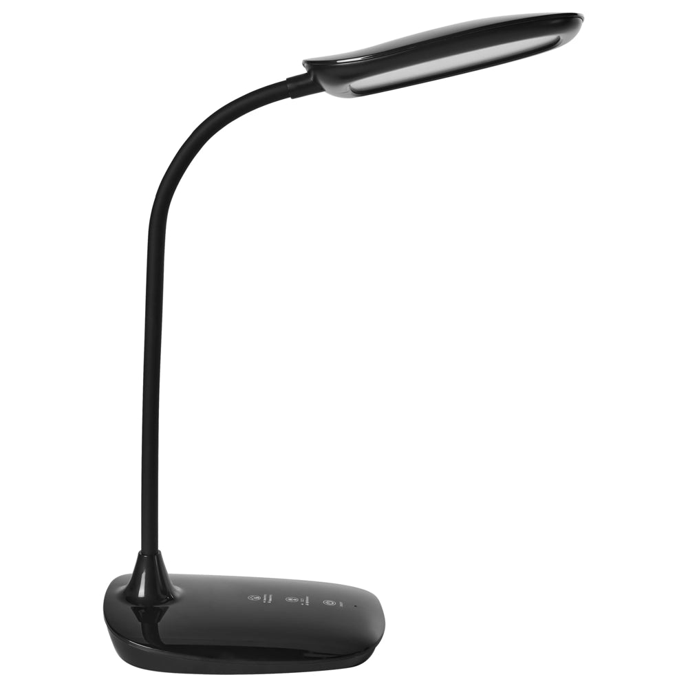 Lampada da scrivania per ufficio Illuminazione da tavolo nera Lampada per computer da lettura Braccio regolabile Funzione CCT Dimmer Stepless
