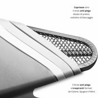 Asse da Stiro Confort Profi 125x48 cm con Supporto per Caldaia Estraibile e Ripiano In Acciaio