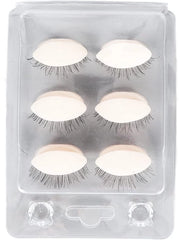 Occhi Falsi con Ciglia - 3 Paia di Occhi Falsi in Silicone - Occhi Falsi Rimovibili Realistici - Occhi Falsi per Manichino - Esercizio di Trucco - Allenamento delle Ciglia