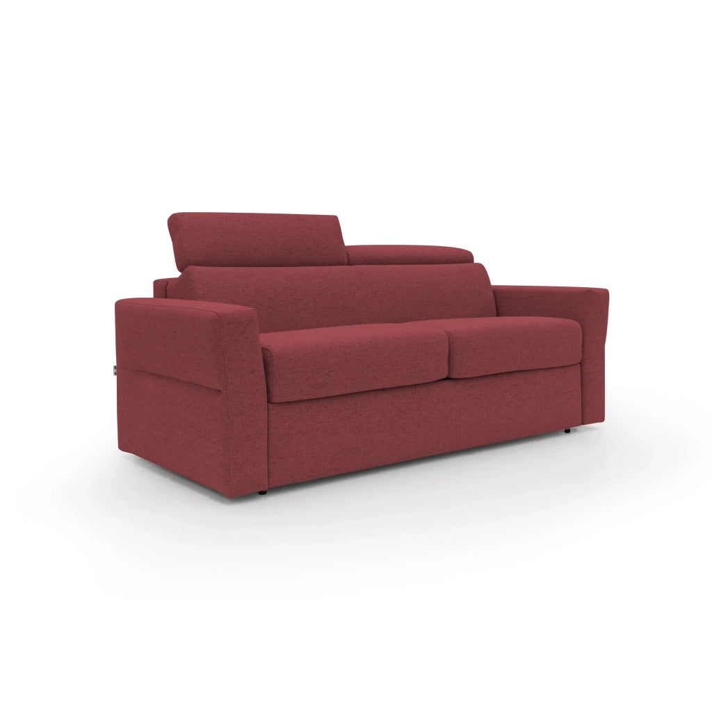 Avalon Divano letto con materasso H18 180 cm (mat. 120x197 cm) rosso