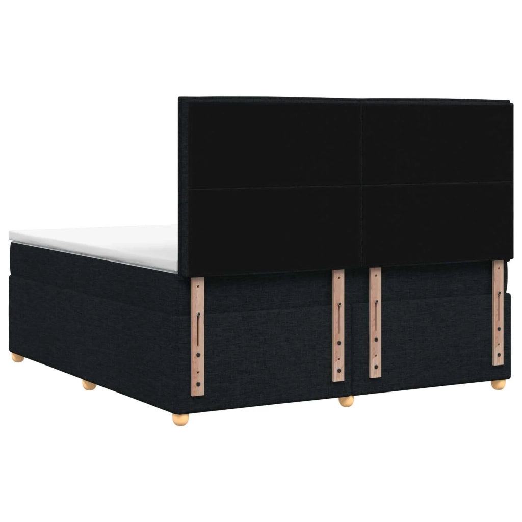 Letto box spring con materasso Nero 140 x 200 cm Tessuto 3455373