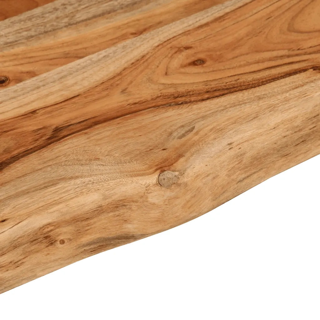 Mensola Muro 100x20x2,5cm Rettangolare Legno Acacia Bordi Vivi 370228