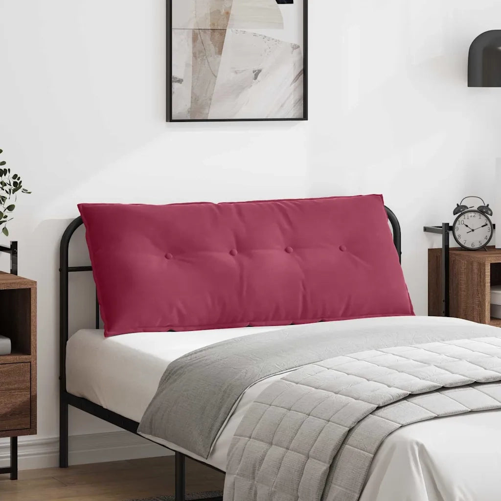 Cuscino per Schiena Rosso Vino 120 x 50 cm Tessuto in Cords