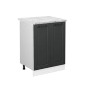 Vicco Mobiletto base cucina Antracite casa di campagna 60 cm , PL Marmo