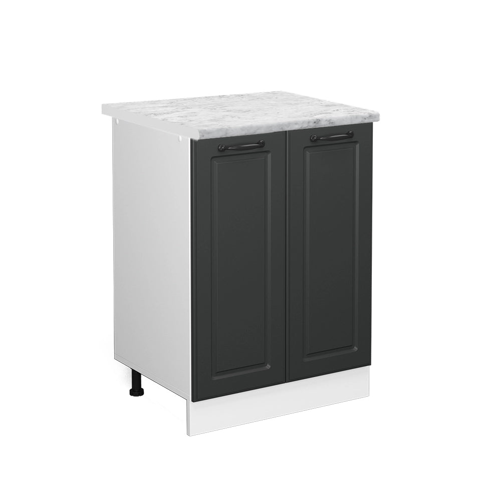 Vicco Mobiletto base cucina Antracite casa di campagna 60 cm , PL Marmo