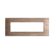 Placca Plastica Quadrata Serie Space 7P Colore Legno Scuro Compatibile Con Bticino Living Light