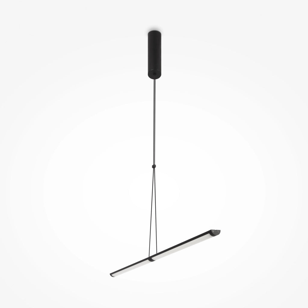 Lampada a sospensione lineare Maytoni Supersymmetry LED 88cm nera