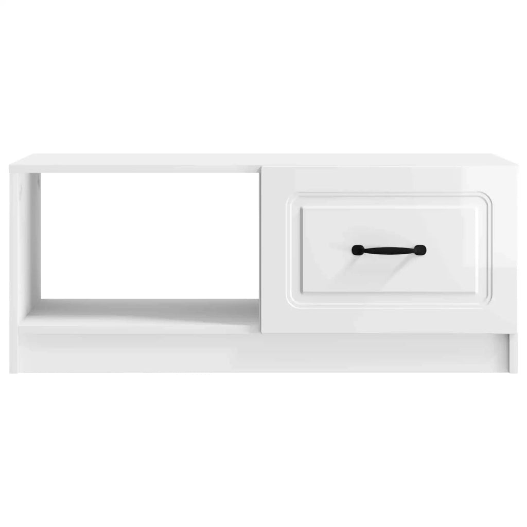 Tavolino da salotto Bianco Lucido 90 x 50 x 37 cm 895879