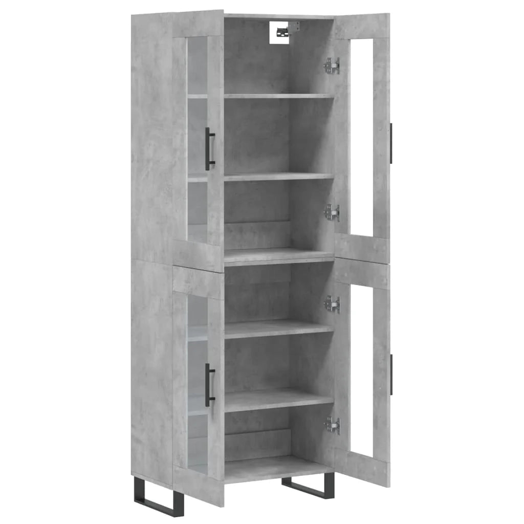 Buffet credenza cassettiera armadio mobile contenitore organizer cucina soggiorno salotto alto 695 x 34 x 180 cm legno ingegnerizzato grigio 02_0034625