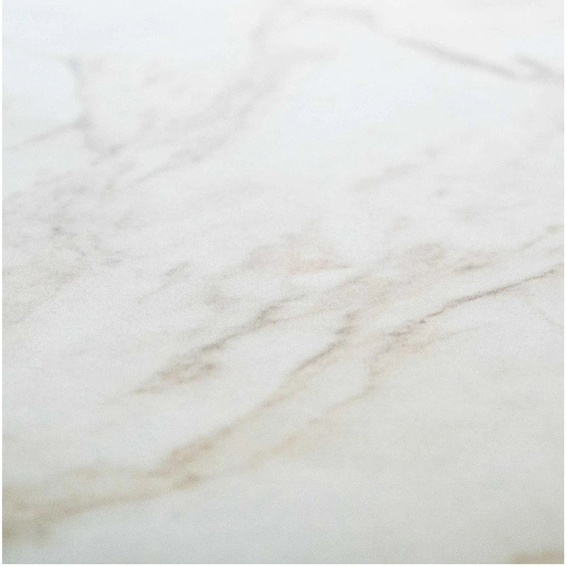 Top Tavolo Hpl Marmo Bianco Calacatta Quadro Cm 79x79x1