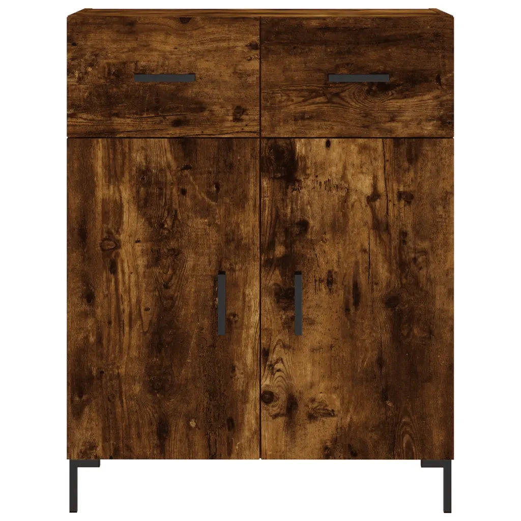 Credenza | Madia | Buffet da pranzo | Armadio da pranzo Rovere Fumo 69,5x34x180 cm in Legno Multistrato