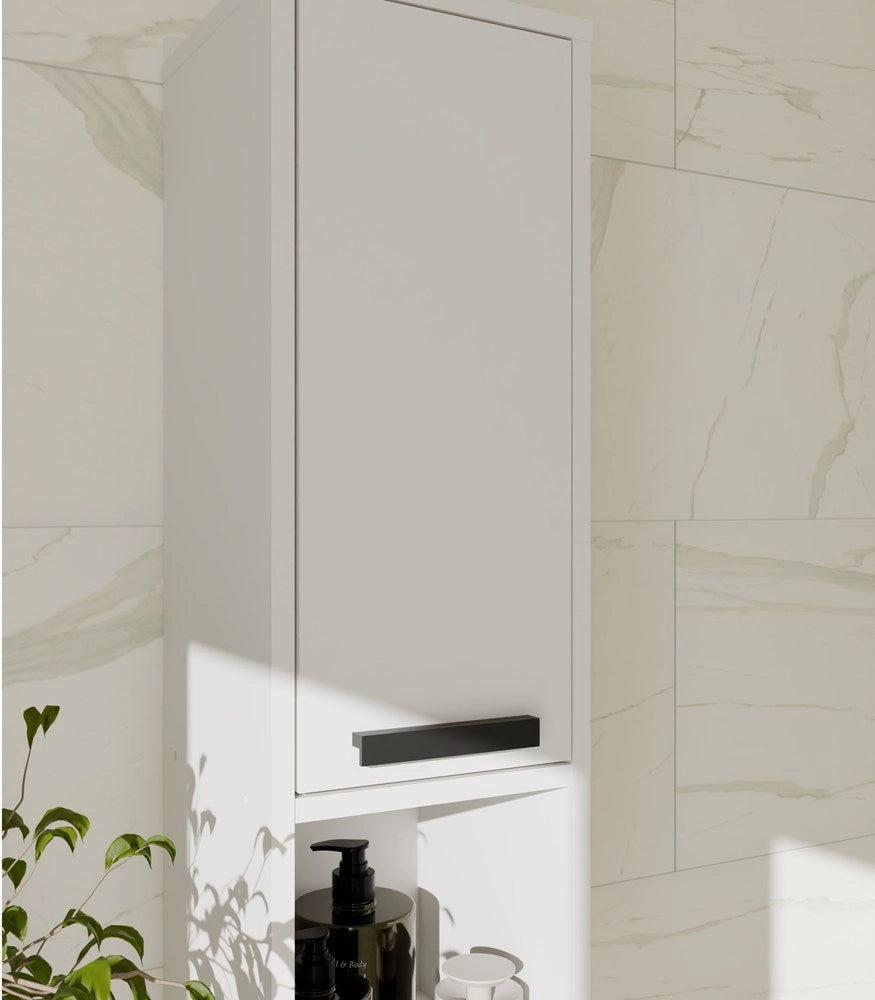 Mobile bagno sospeso MEXY W1D colonna 1 ante 3 ripiani bianco