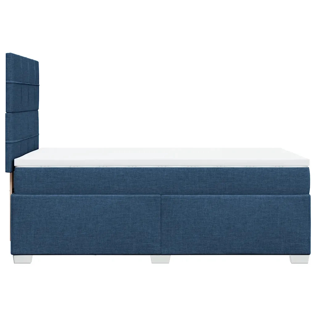 vidaXL Giroletto a Molle con Materasso Blu 90x200 cm inTessuto