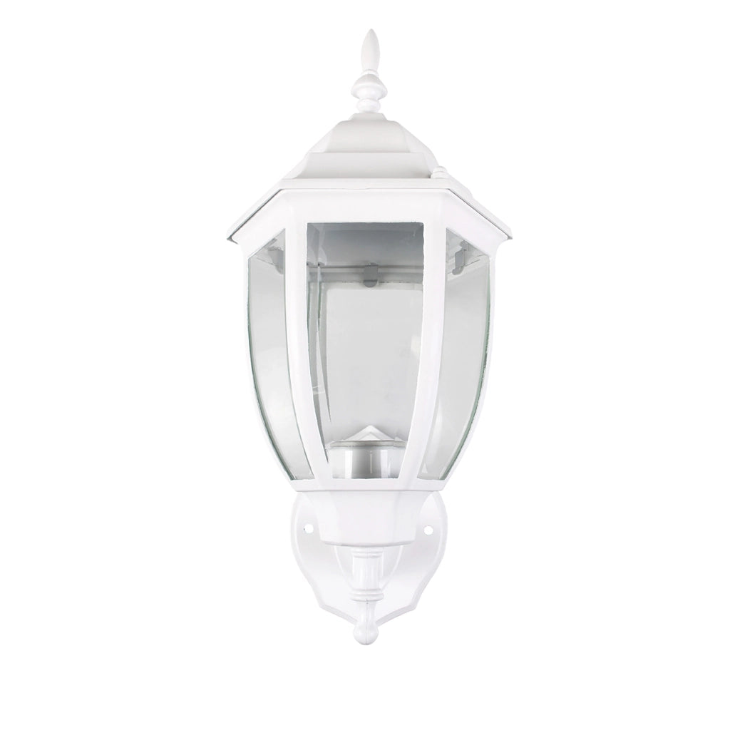 APPLIQUE DA ESTERNO A LANTERNA LAMPADA DA PARETE BIANCA IP45 CON ATTACCO E27 - PER ILLUMINAZIONE STILE VINTAGE