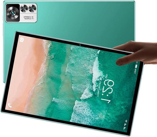 Tavolo Tattile Android 10 Pollici - 8GB RAM 256GB ROM - 128G Espandibile - Dual Camera - WiFi Bluetooth - 7000mAh - Verde - Regali