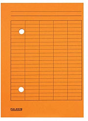 Pacchetto originale di 100 cartelle circolari. Realizzato in Germania. Fatto con carta riciclata per DIN A4 con stampa organizzativa a doppia faccia, cartella blu-orangia non macchinabile per ufficio, scuola e organizzazione mobile.