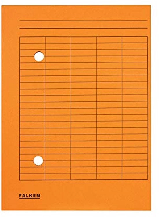 Pacchetto originale di 100 cartelle circolari. Realizzato in Germania. Fatto con carta riciclata per DIN A4 con stampa organizzativa a doppia faccia, cartella blu-orangia non macchinabile per ufficio, scuola e organizzazione mobile.