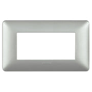 Bticino matix placca 4 posti tecnopolimero colorata am4804 *** colore silver, confezione 1