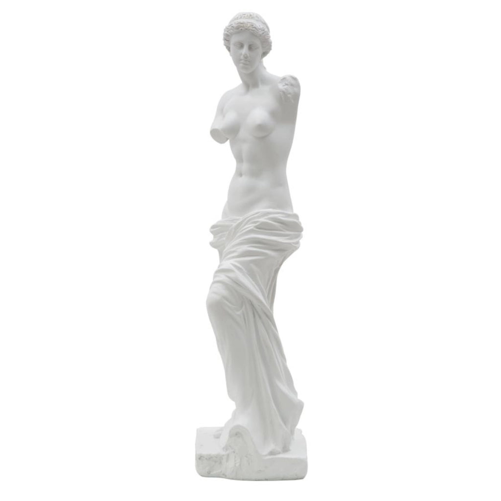 Scultura Statua Woman figura femminile in resina bianca