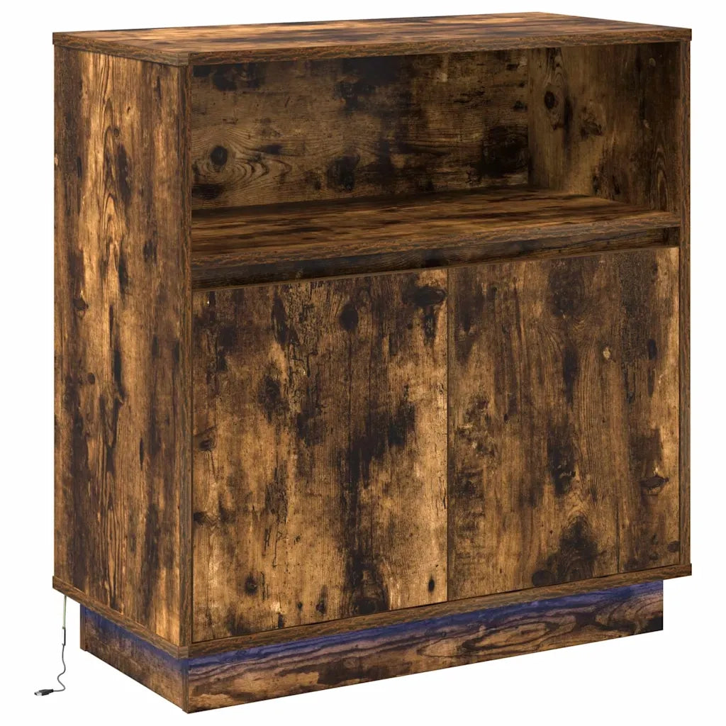 Madia LED Rovere fumé 71 x 34,5 x 75 cm Legno multistrato 869654