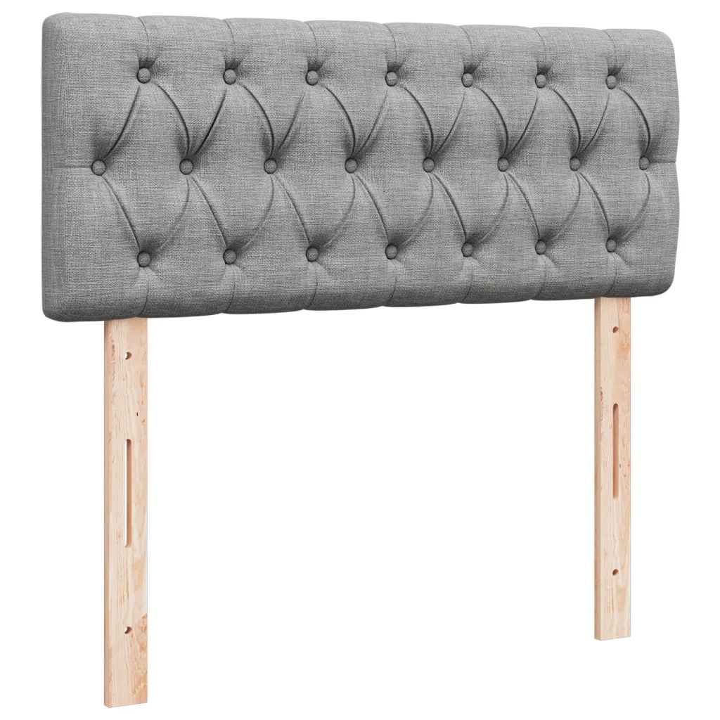Giroletto a Molle con Materasso Grigio Chiaro 120x190cm Tessuto 3287014