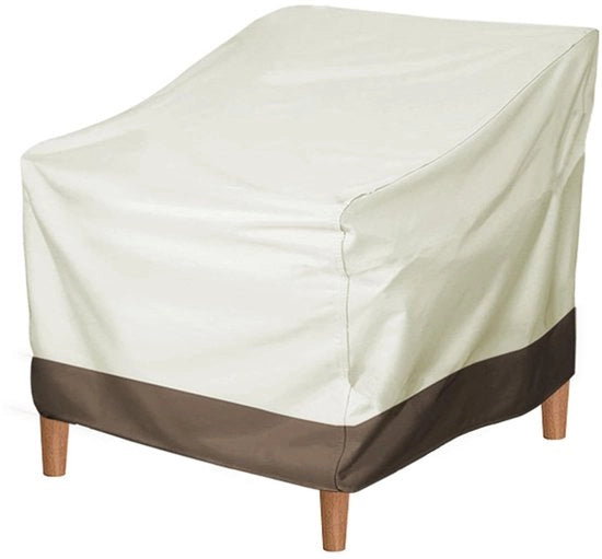 Patio Stoletto con Copertura, Sedia Esterna con Sedia e Tavolo per Patio, Sedia Esterna con Copertura in Beige e Caffè