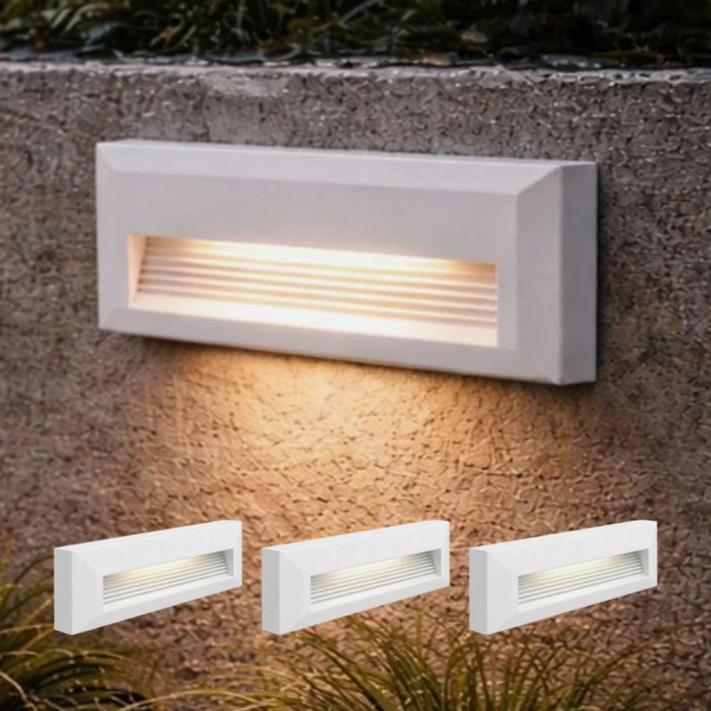 Lampada segnapasso LED Bianco Moderno 6W luce verso il basso CCT 3000K 4200K 6400K IP65 per scale corridoi esterni interni