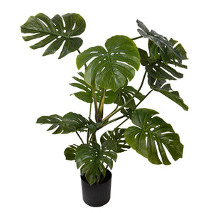 Monstera Artificiale con Vaso Altezza 113 cm Verde