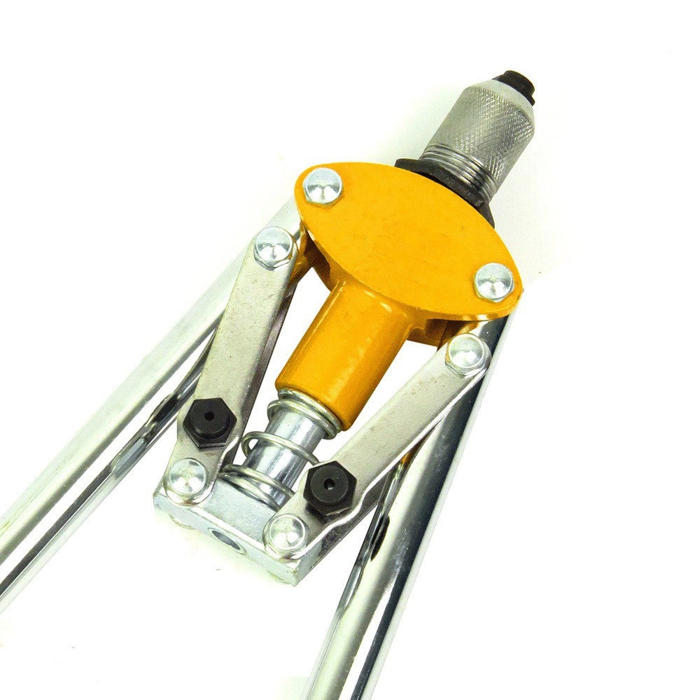 Trade Shop - Pinza Rivettatrice Doppio Manico Con Aste Lunghe 17" Rivetti Da 3.2 4.0 4.8 -