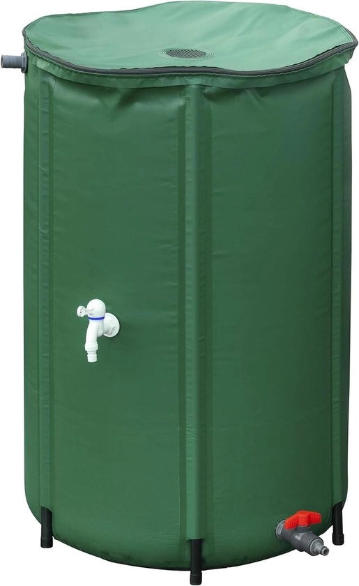 Regolabaricatore pieghevole - 250 litri - 88 x Ø 60 cm - plastica - verde - serbatoio d'acqua