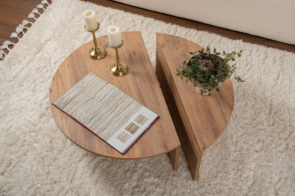 Tavolino da caffè in legno "Orion" - 90 x 60 x 30 cm - Pino atlantico