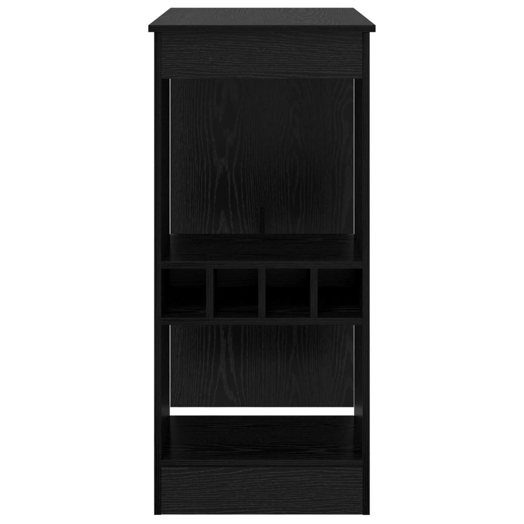 Tavolo da bar con lo scaffale Rovere Nero 90 x 47.5 x 103.5 cm