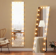 Specchio da terra 40x150 cm con LED RGB e 21 lampadine
