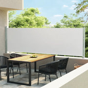 Tenda Laterale Retrattile per Patio-Tenda parasole per balcone 140x600 cm Crema