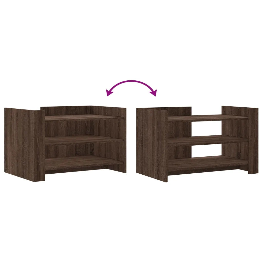 Tavolino da Salotto Rovere Marrone 80x50x50cm Legno Multistrato