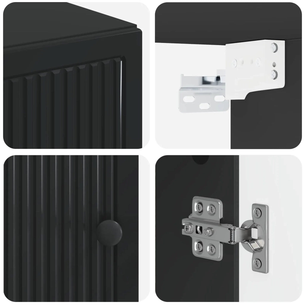 Armadio da bagno a muro EDE Nero 30 x 31 x 59 cm 895926