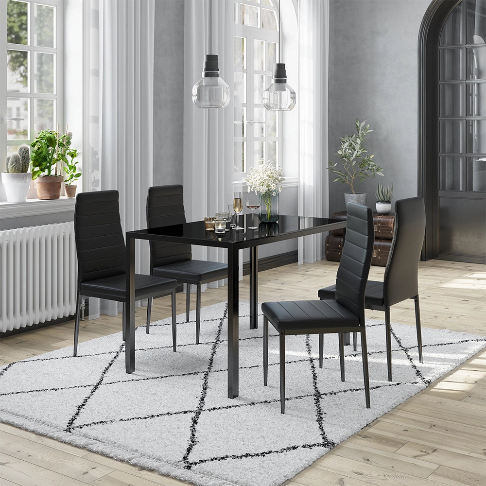 Vicco Sedia da sala da pranzo Nero 42.5 x 48 cm Set di 4