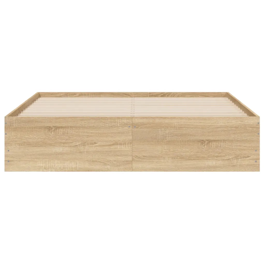 Giroletto Cassetti-Struttura Letto con contenitore Rovere Sonoma 140x190 cm Legno Multistrato 931639