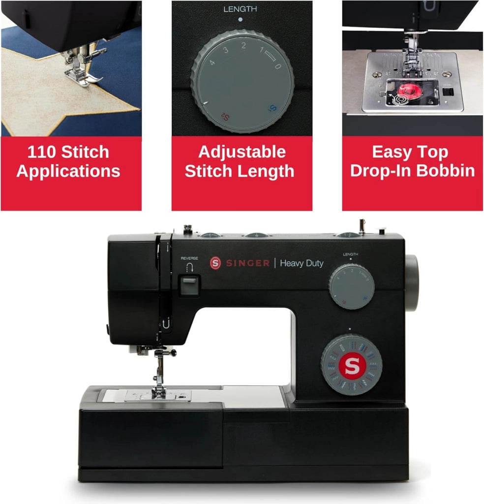 Singer Heavy Duty 4432 Macchina da Cucire Meccanica Con 32 Punti
