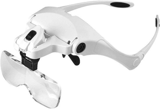 Microscopio con Luce LED per Occhiali da Vista, Ideale per la Lettura, Hobby e Odontoiatria