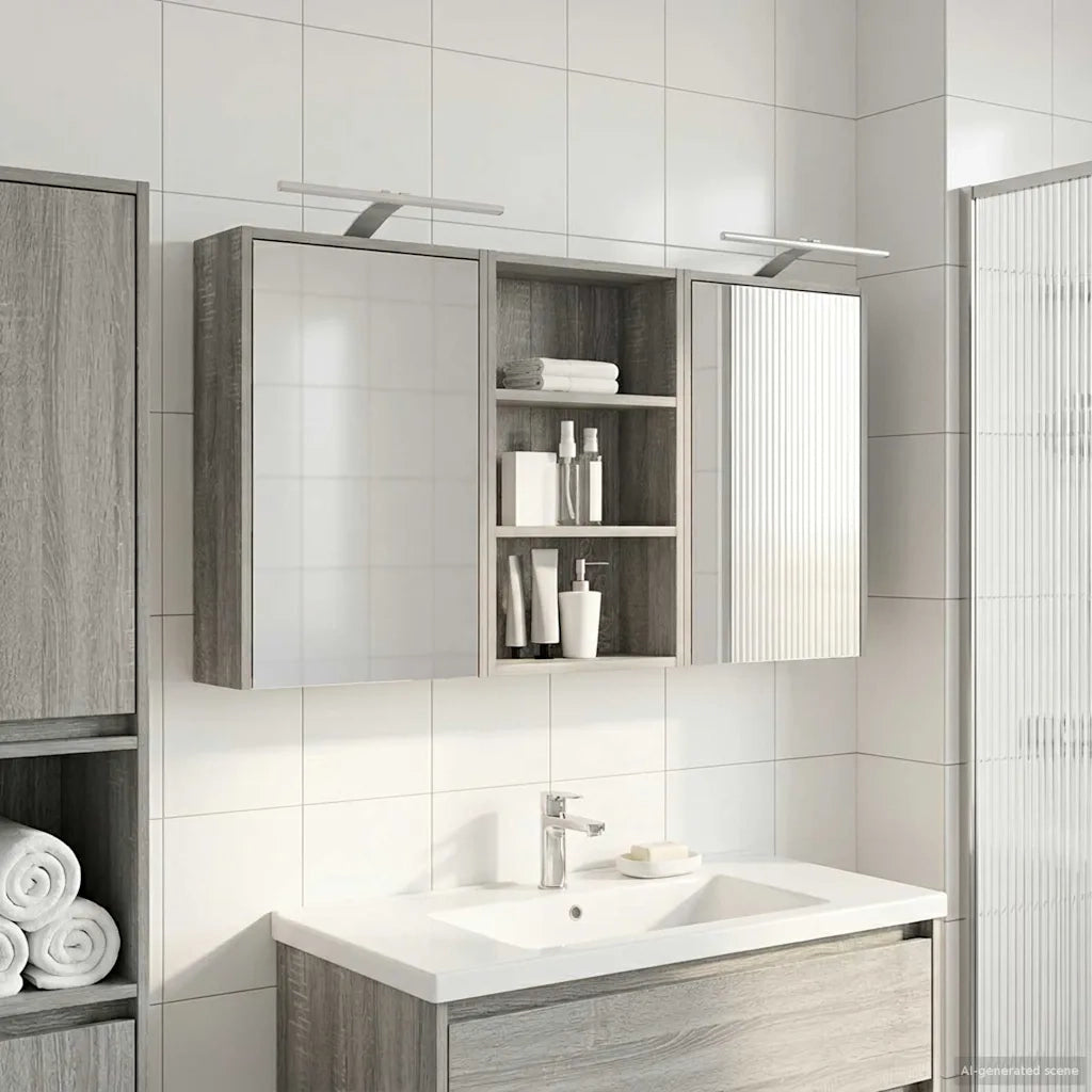 Set di Armadi da Bagno con lo scaffale 3 pcs 126 x 16 x 62.5 cm 3403837