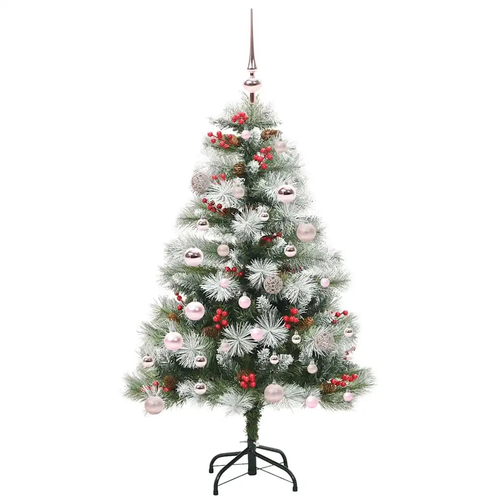 Albero di Natale artificiale Verde e bianco 150 cm 3395172