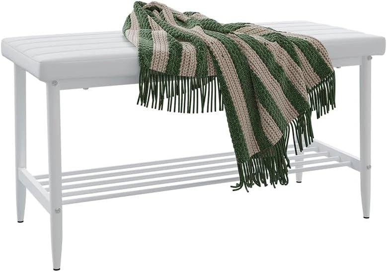 Panca Grand, Bianco, 85 x 35 cm, per l’utilizzo come set da pranzo in cucina o sala da pranzo