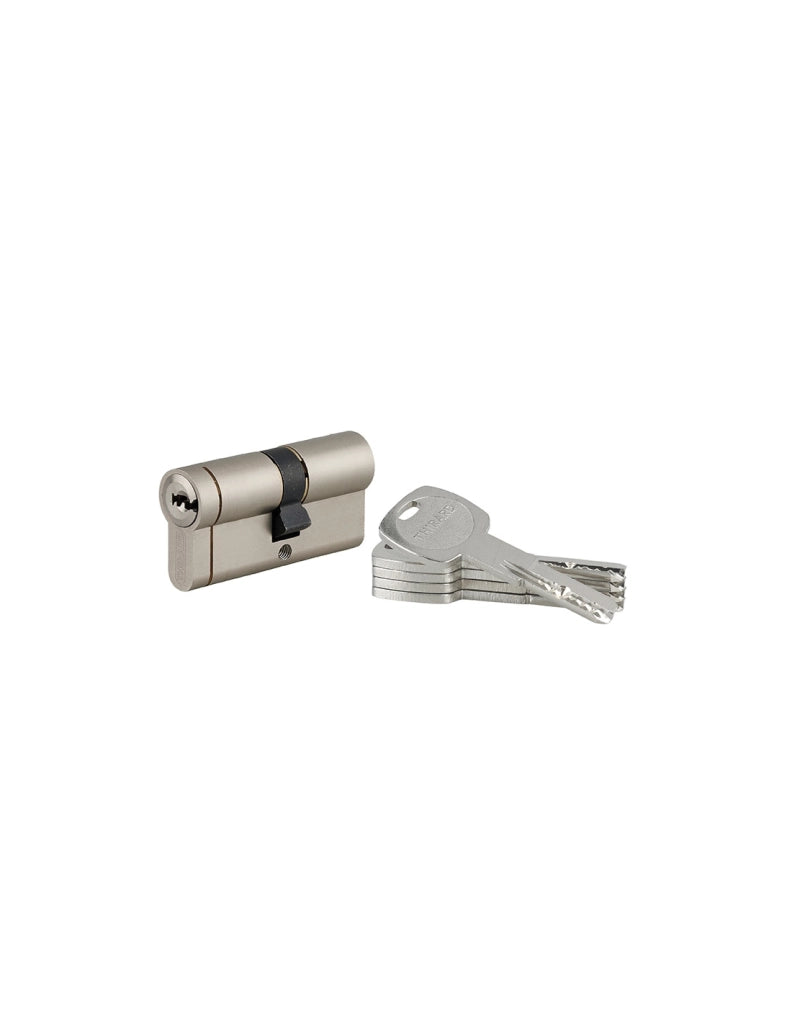 Cilindro europeo Transit 1 30 x 35 mm, nichelato, funzione emergenza, 5 chiavi – THIRARD
